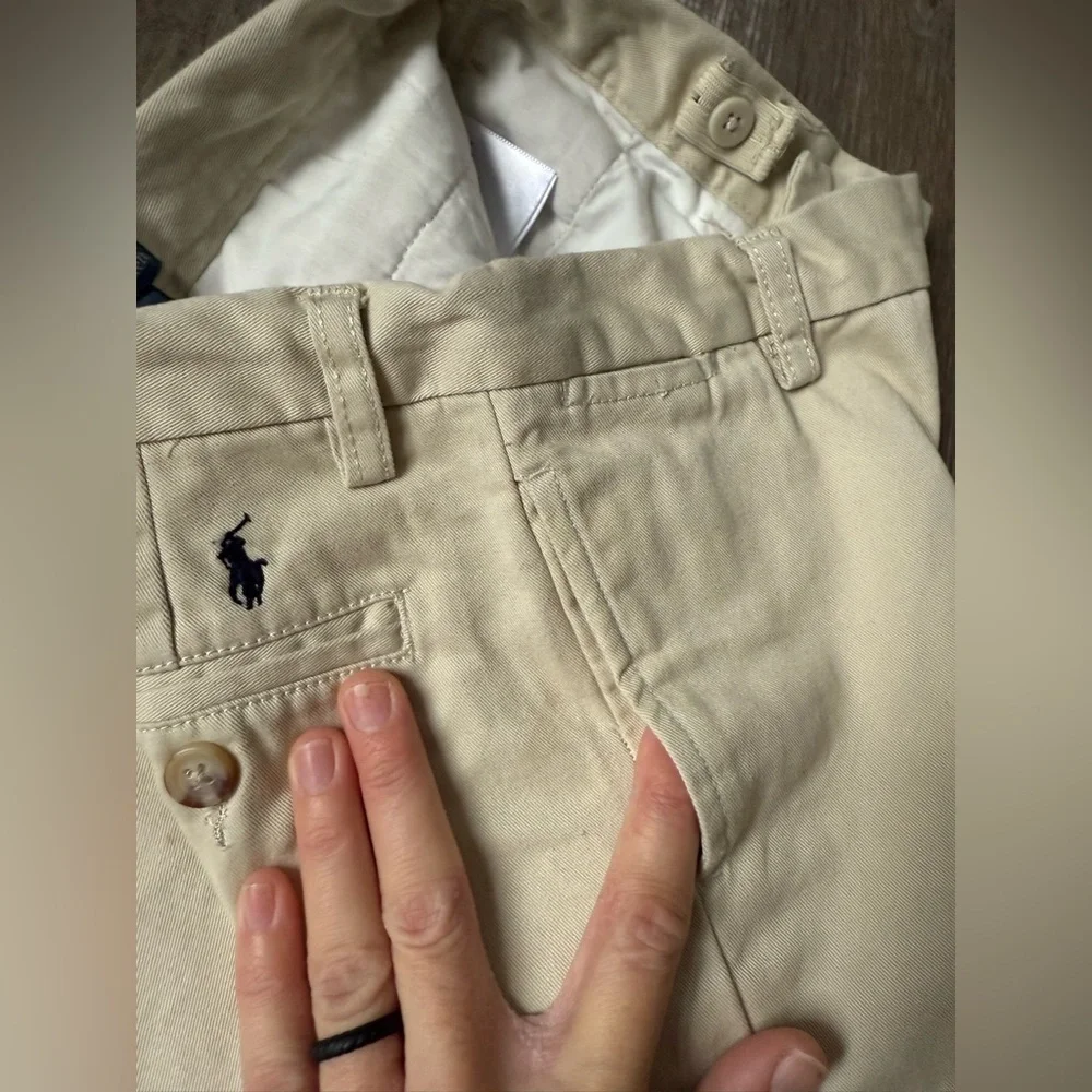 Polo Ralph Lauren Kids Straight Leg Pants Khakis Dress Pants Cream Beige Size 5